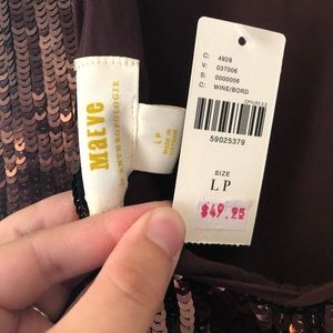 Anthropologie Maeve brown sequin dress